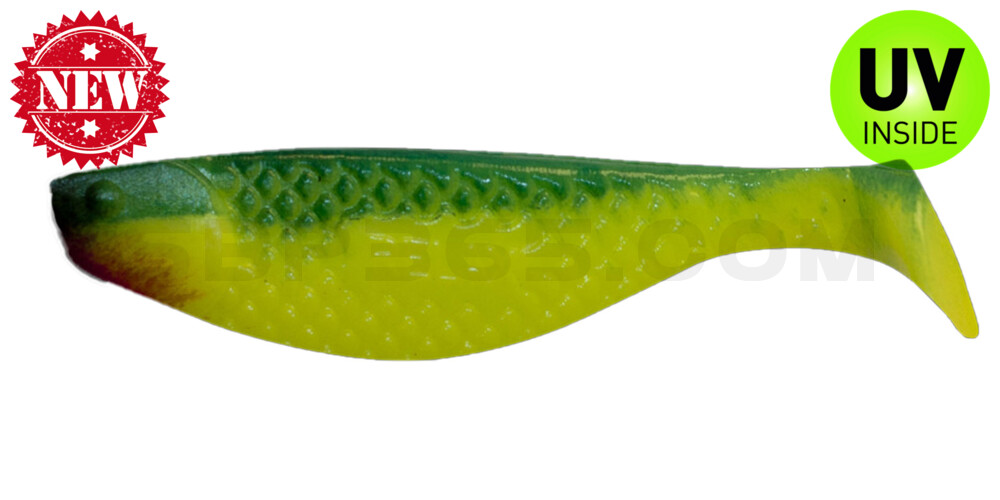 Aqua 3" (ca. 8,0 cm) fluogelb / blau