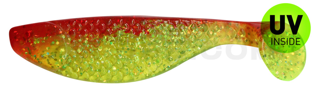 Aqua 3" (ca. 8,0 cm) grün(chartreuse)-glitter / rot
