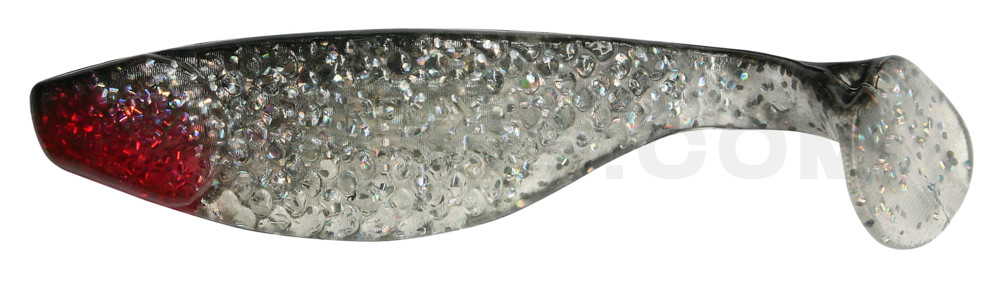 Aqua 3" (ca. 8,0 cm) klar silber-glitter / schwarz