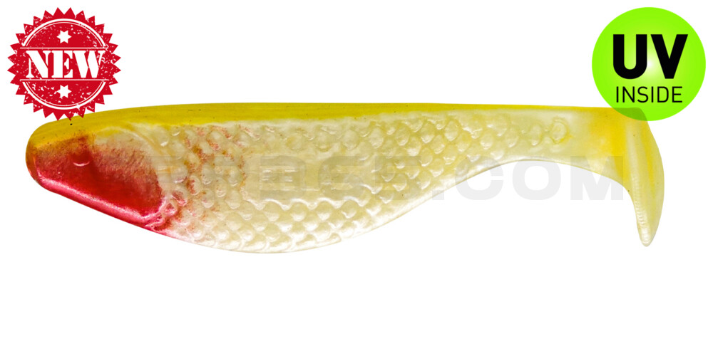 Aqua 4" (ca. 10,0 cm) perlweiss / gelb