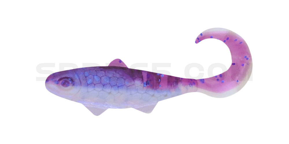 Banjo Twister 2" (ca. 5,0 cm) blauperl / violett-electric blue Glitter
