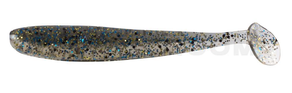 Bass Shad 3“ (ca. 9 cm) clear sand / smoke blue gold glitter