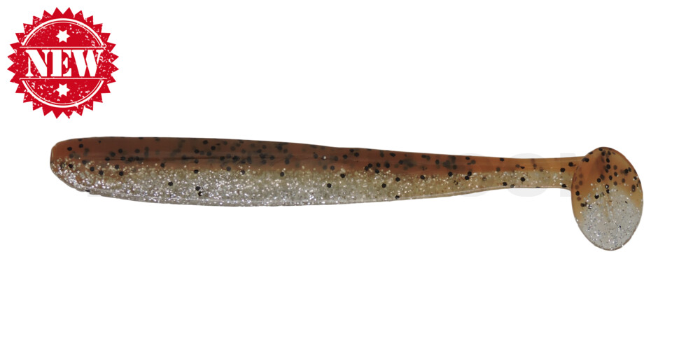 Bass Shad 4,5“ (ca. 13 cm) klar silber Glitter / braun-Glitter