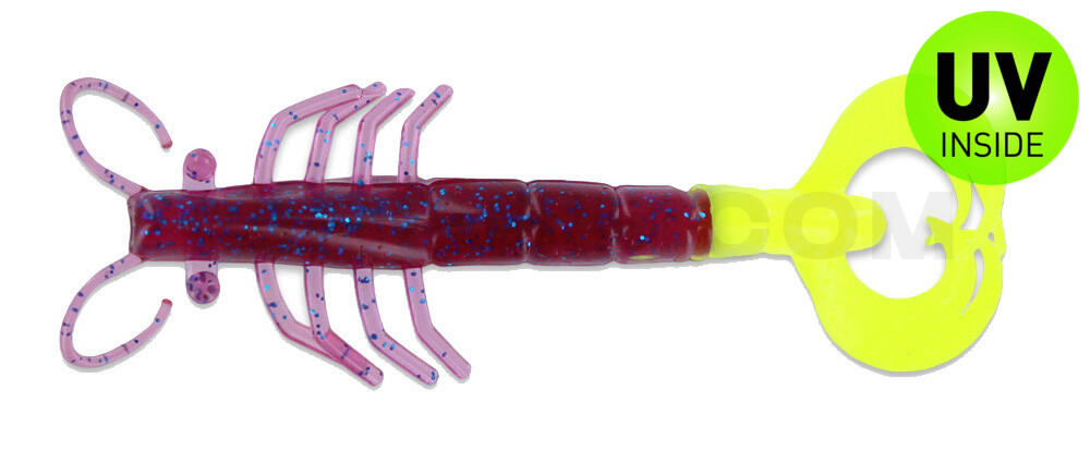 BBB Shrimp 4" (ca. 11cm) Electric Purple / Opaque Chartreuse Tail