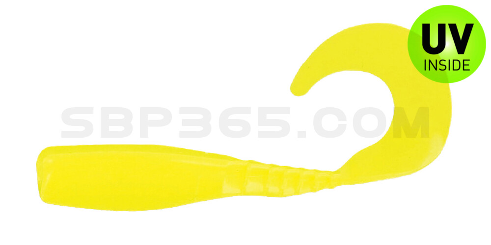 Curly Tail Crappie Minnow 2"  (ca. 5 cm) im Zip Bag Opaque Chartreuse