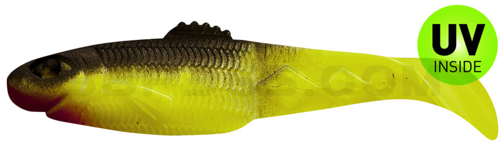 Diamond-Shad 2,5" (ca. 7,0 cm) perlgrün / schwarz