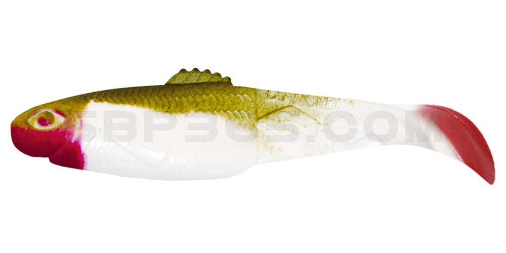 Diamond-Shad 2,5" (ca. 7,0 cm) reinweiss / boddengrün