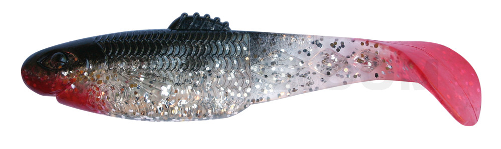 Diamond Shad 3,5" (ca. 10,0 cm) klar silber-Glitter / schwarz