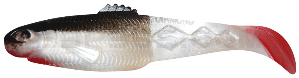 Diamond Shad 3,5" (ca. 10,0 cm) perlweiss / schwarz