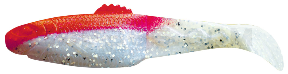 Diamond Shad 5" (ca. 13,5 cm) blauperl-Glitter / rot
