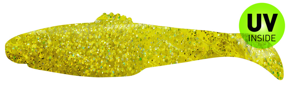 Diamond Shad 5" (ca. 13,5 cm) grün(chartreuse)-Glitter