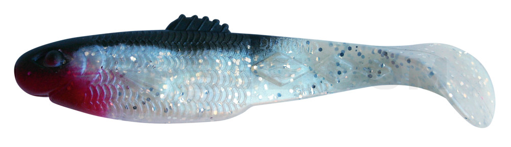 Diamond Shad 5" (ca. 13,5 cm) im Original Relax ZIP BAG blauperl-glitter / schwarz