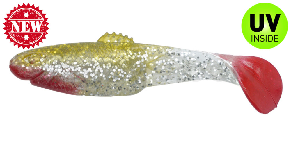 Diamond Shad 5" (ca. 13,5 cm) klar silber-Glitter / grün