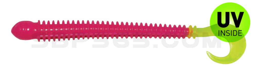 Drop Shot Ringer Worm 4" (ca. 10,5 cm) Bubblegum Chartreuse Tail