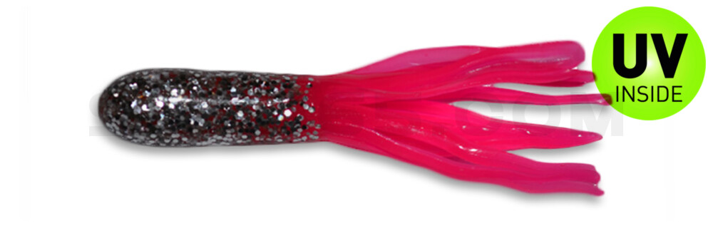 Glitter Head Tube 1.5" (ca. 3,5 cm) Silver Glitter/Pink