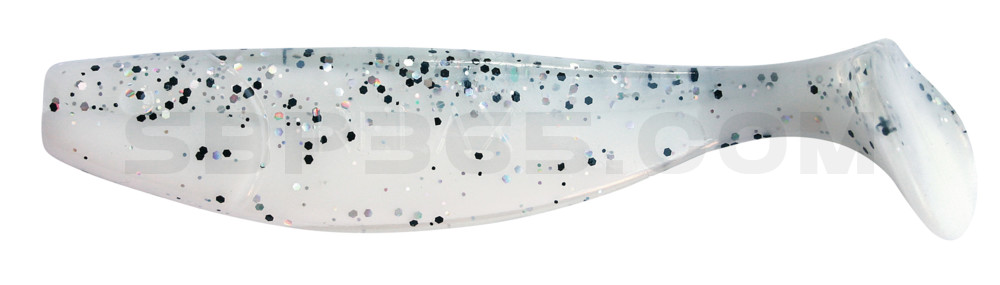 Jankes 4" (ca. 11,0 cm) reinweiss / klar salt´n pepper Glitter