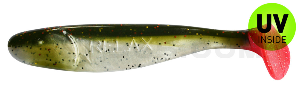 Jankes 6" (ca. 16,0 cm) reinweiss / olive-tree-Glitter / red tail