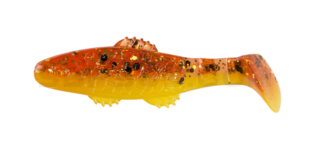 Killer Shad 2" (ca. 5,0 cm) gelb / motoroil Glitter