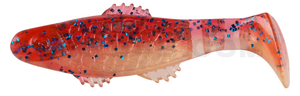 Killer Shad 3" (ca. 8,0 cm) goldperl / cherry-blau Glitter