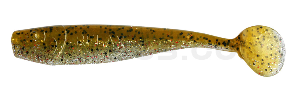 King-Shad 3" (ca. 8,0 cm) klar silber Glitter / olivebraun-Glitter