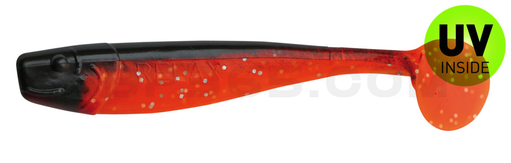 King-Shad 4" (ca. 11,0 cm) orange-Glitter / schwarz