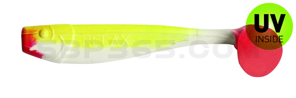 King-Shad 4" (ca. 11,0 cm) reinweiss / fluogelb