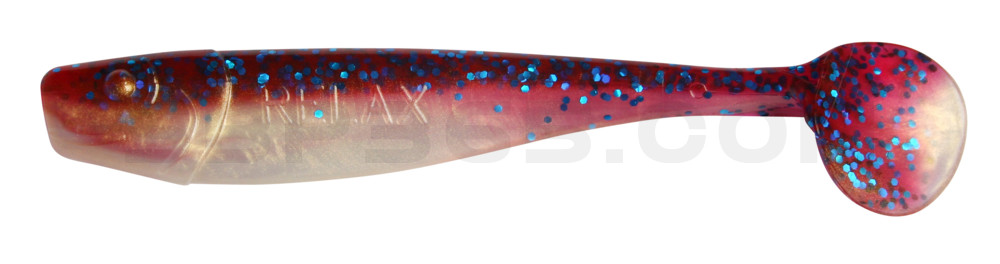 King-Shad 5" (ca. 14,0cm) goldperl / cherry-blau Glitter