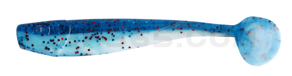 King-Shad 5" (ca. 14,0cm) reinweiss / klar blau Glitter