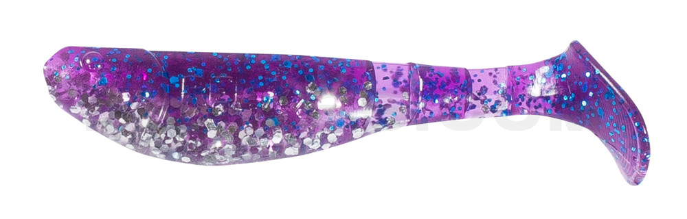 Kopyto-Classic 2,5" (ca.7,0 cm) klar silber Glitter / violett-electric blue Glitter
