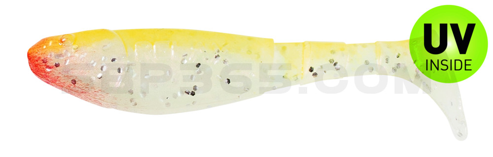 Kopyto-Classic 2,5" (ca.7,0 cm) perl-Glitter / fluogelb