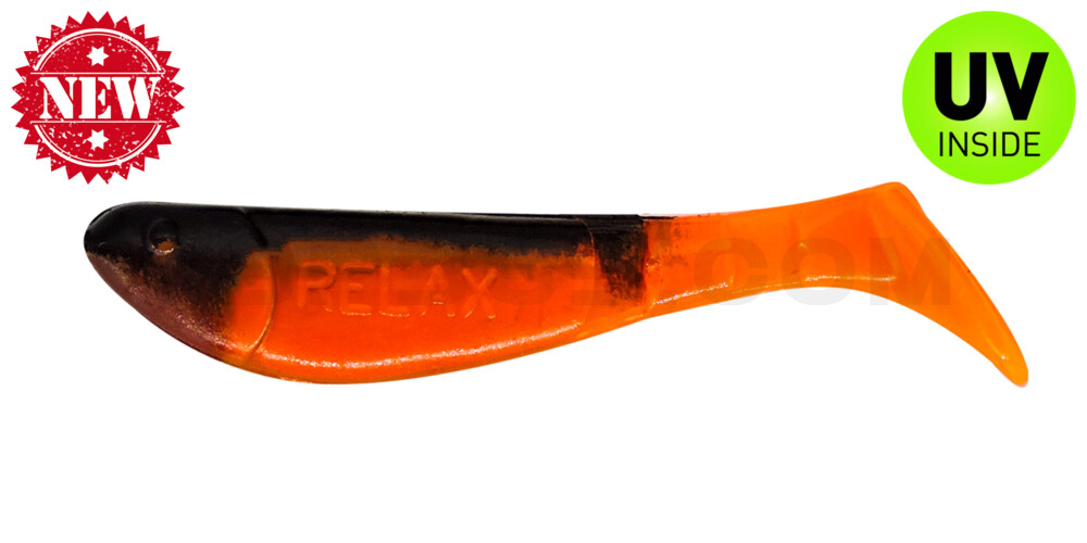 Kopyto-Classic 2,5" (ca.7,0 cm) transparent orange / schwarz