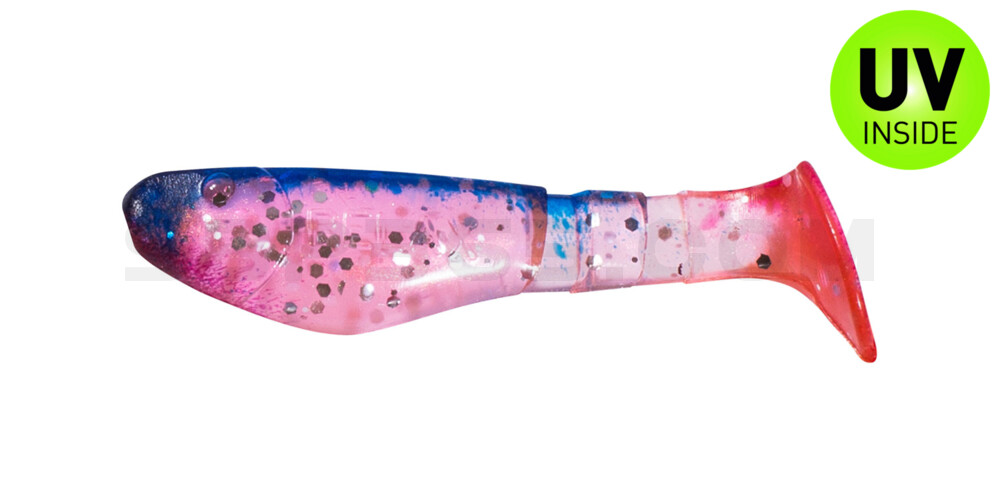 Kopyto-Classic 2" (ca. 5,0 cm) hot pink-Glitter Perleffekt / blau