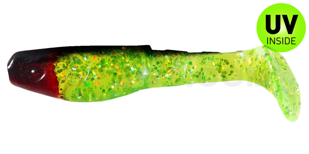 Kopyto-Classic 3" (ca. 8,0 cm) grün(chartreuse)-Glitter / schwarz