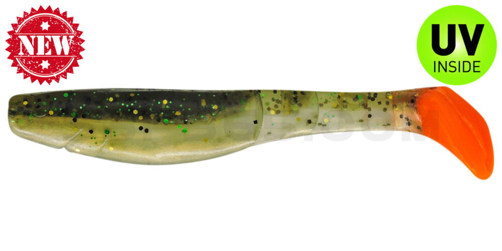 Kopyto-Classic 4" (ca. 11,0 cm) goldperl / Kaulbarsch / orange tail