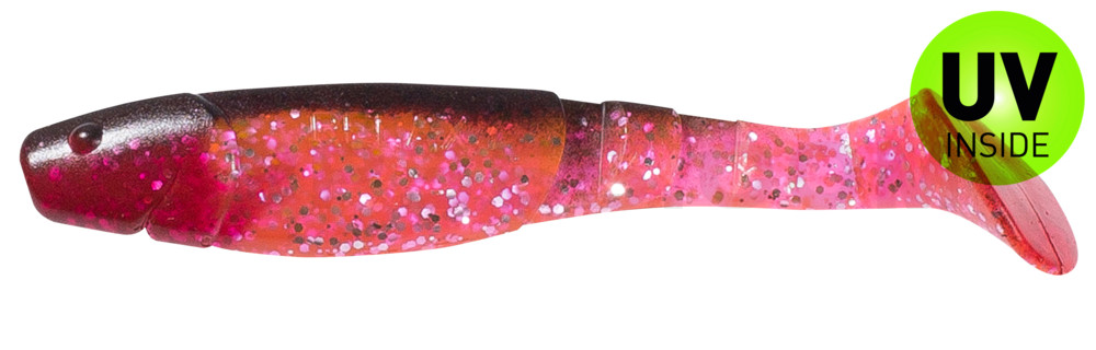 Kopyto-Classic 4" (ca. 11,0 cm) hot pink-Glitter / schwarz