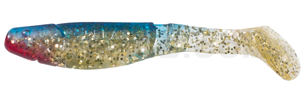 Kopyto-Classic 4" (ca. 11,0 cm) klar gold-Glitter / blau