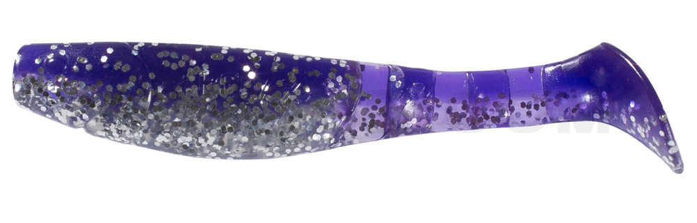 Kopyto-Classic 4" (ca. 11,0 cm) klar silber Glitter / purpur Glitter