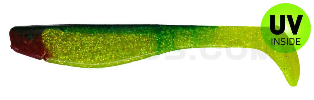 Kopyto-Classic 8" (ca. 20,0 cm) grün(chartreuse)-Glitter / blau