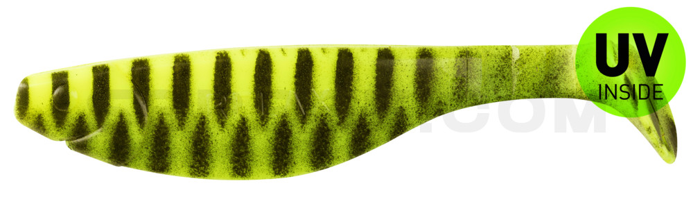 Kopyto-River 4" (ca. 11,0 cm) fluogelb / schwarz