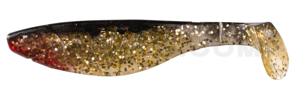 Kopyto-River 4" (ca. 11,0 cm) im Original Relax ZIP BAG (wiederverschließbar) klar gold-Glitter / schwarz