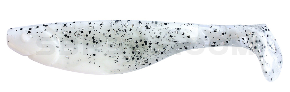 Kopyto-River 4" (ca. 11,0 cm) reinweiss / klar salt´n pepper Glitter