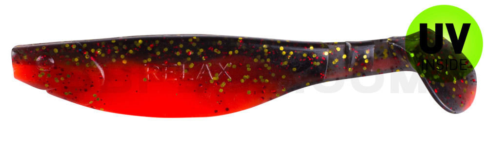 Kopyto-River 5" (ca. 13,0 cm) feuerrot / schwarz rot-gold Glitter
