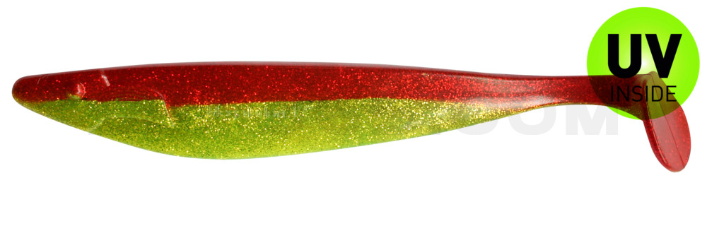 Megalodon 12" (ca. 30,0 cm) grün(chartreuse)-Glitter / rot