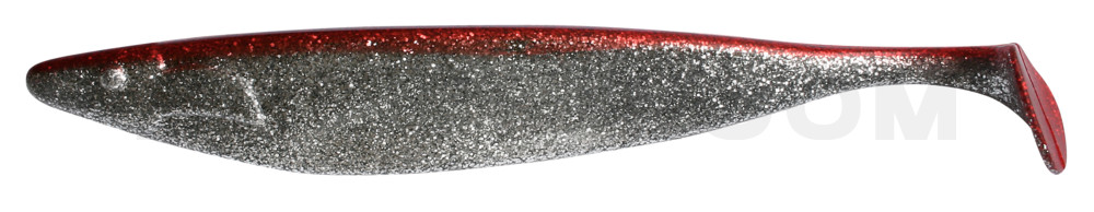 Megalodon 12" (ca. 30,0 cm) silber-glitter-rot