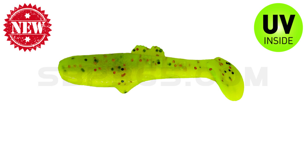 Montana 2,5" (ca. 7cm) fluogelb  / grün-Glitter