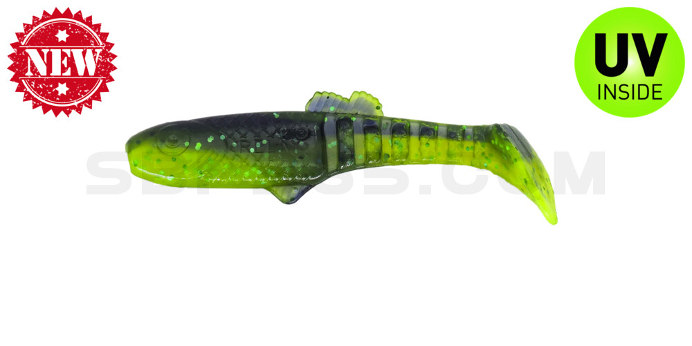 Montana 2,5" (ca. 7cm) grün (chartreuse)-Glitter / blau-violett Glitter