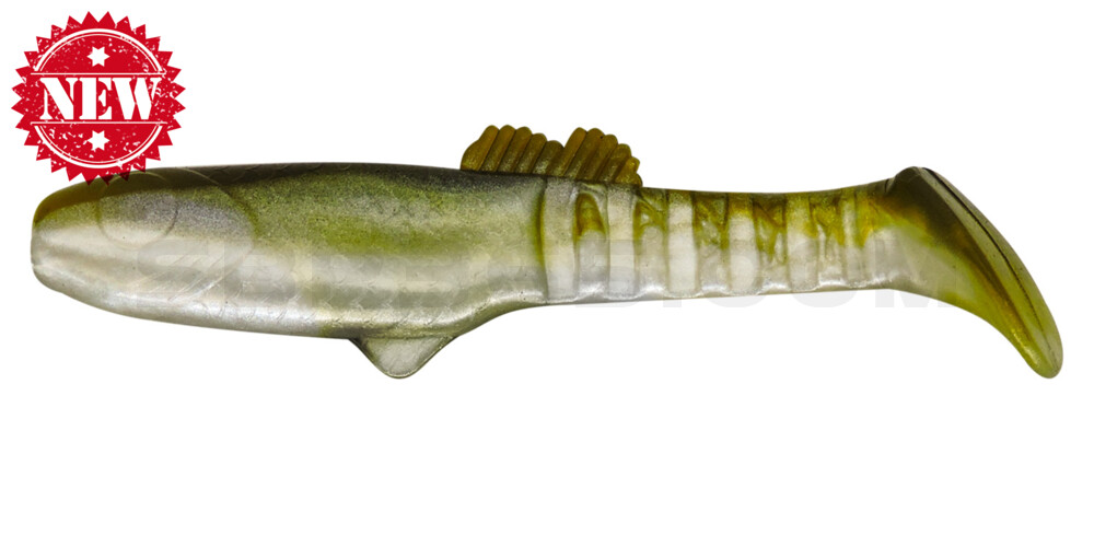 Montana 4,5" (ca. 12,5 cm) perlweiss / green pumpkin