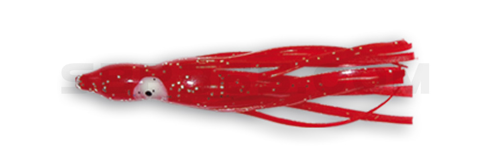 Octopus 6" (ca. 16cm) rot silber Glitter