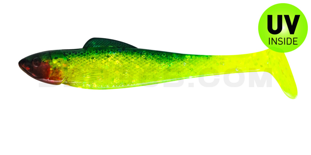 Ohio 2,5" (ca. 8,0 cm) grün(chartreuse)-Glitter / blau