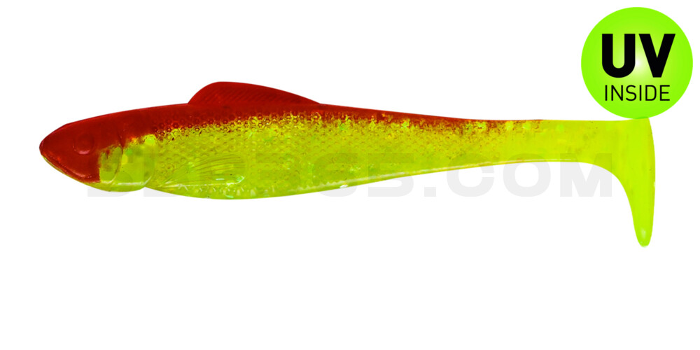Ohio 2,5" (ca. 8,0 cm) grün(chartreuse)-Glitter / rot